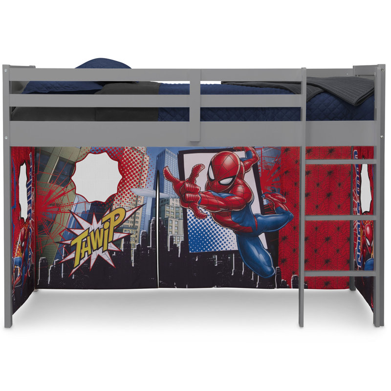 Delta Children SpiderMan Loft Bed Tent Curtain Set For Low Twin Loft
